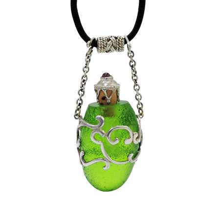朱的寶飾 Chullery - 琉璃如意精油瓶項鍊(綠)